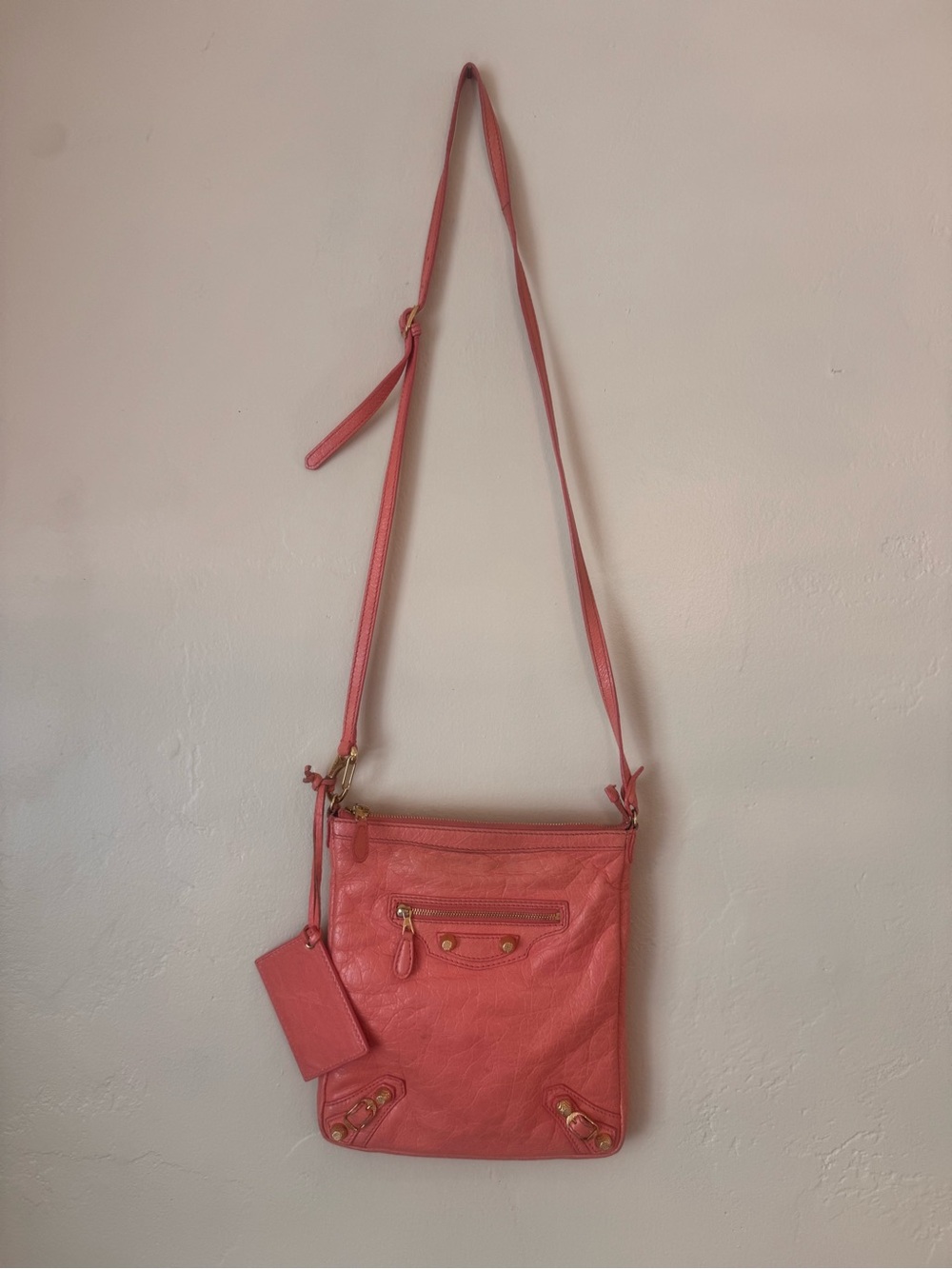 Women's Coral Balenciaga Crossbody Bag
